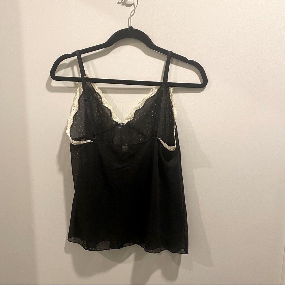 Gap Sheer Black Lace Camisole - Size L - Picture 2 of 3